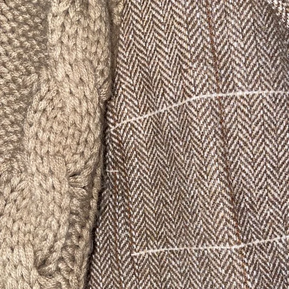 Avec Les Filles Tan Plaid Double-Breasted Blazer - Picture 3 of 3